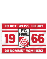 FC RWE-Fahne gro&szlig; mit &Ouml;sen